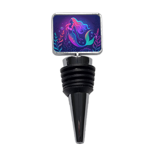Neon Mermaid Beautiful Wine Bottle Stopper