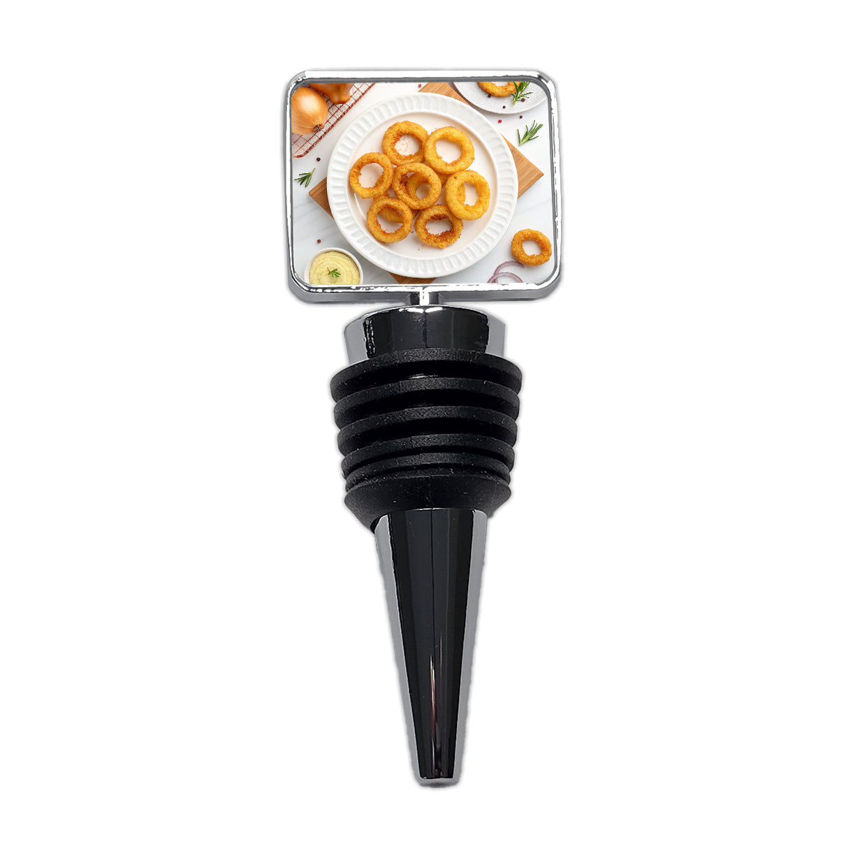 Onion Rings Plate Snack Wine Bottle Stopper