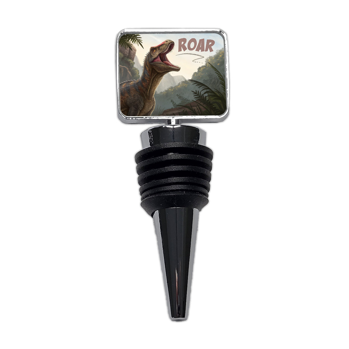 Pachycephalosaurus Roar Dinosaur Wine Bottle Stopper