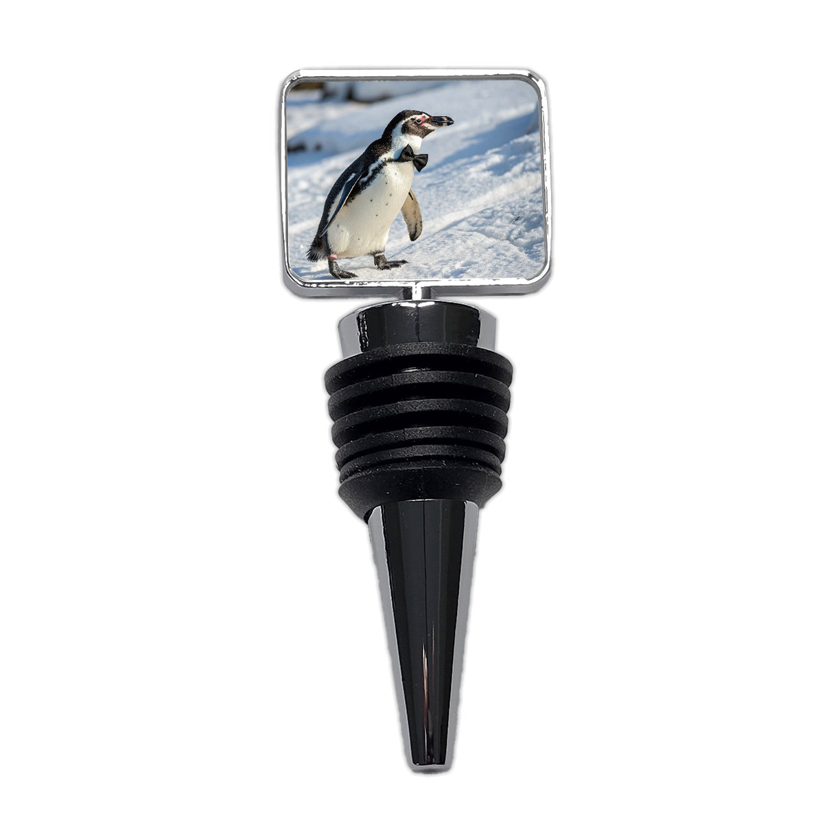 Penguin Wearing Bow Tie Funny Wine Bottle Stopper