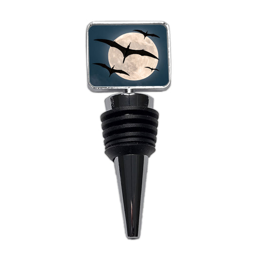 Pterodactylus Silhouettes Night Dinosaurs Wine Bottle Stopper