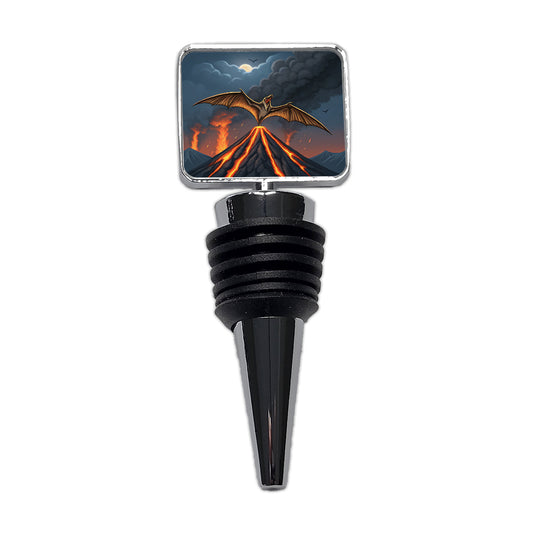 Pterodactylus Volcano Flying Dinosaur Wine Bottle Stopper
