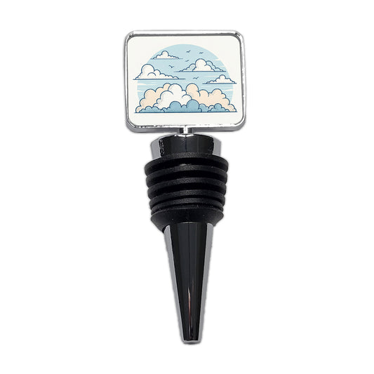 Puffy Clouds Minimalist Cute Sky Wine Bottle Stopper
