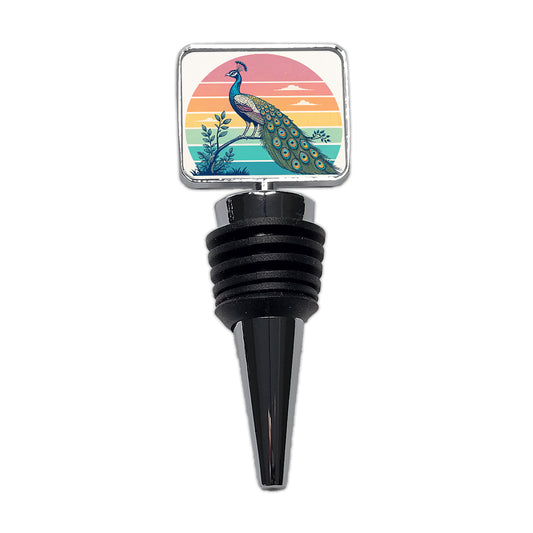 Retro Peacock Wine Bottle Stopper