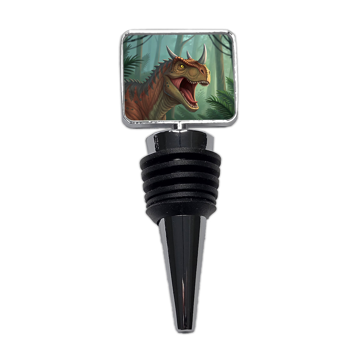 Roaring Carnotaurus Dinosaur Wine Bottle Stopper