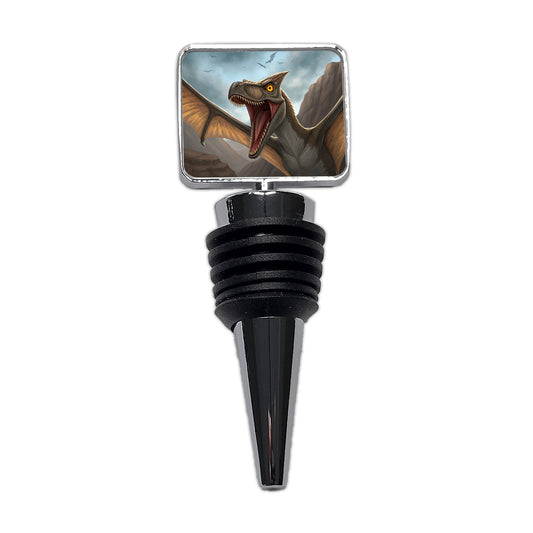 Roaring Pterodactylus Dinosaur Flying Wine Bottle Stopper
