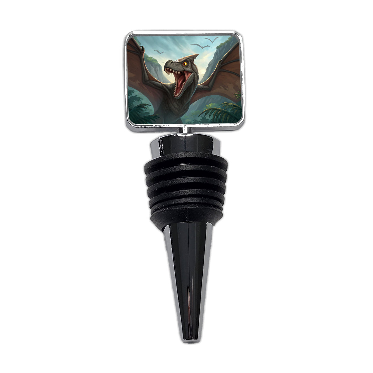 Roaring Pterodactylus Dinosaur Wine Bottle Stopper