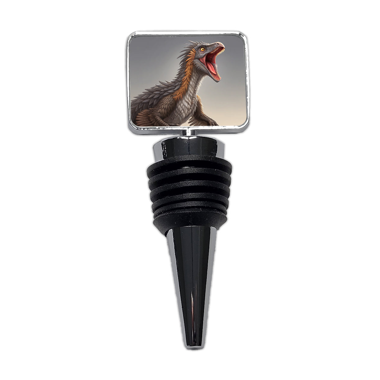 Roaring Therizinosaurus Dinosaur Scary Wine Bottle Stopper