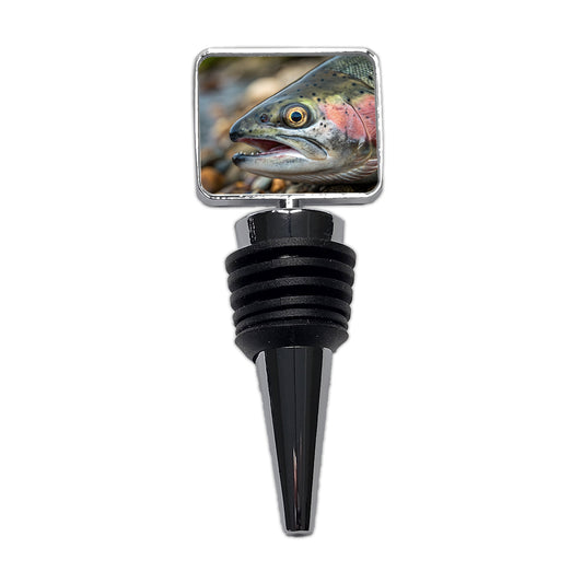 Salmon Fish Eye Close Up Fishing Wine Bottle Stopper