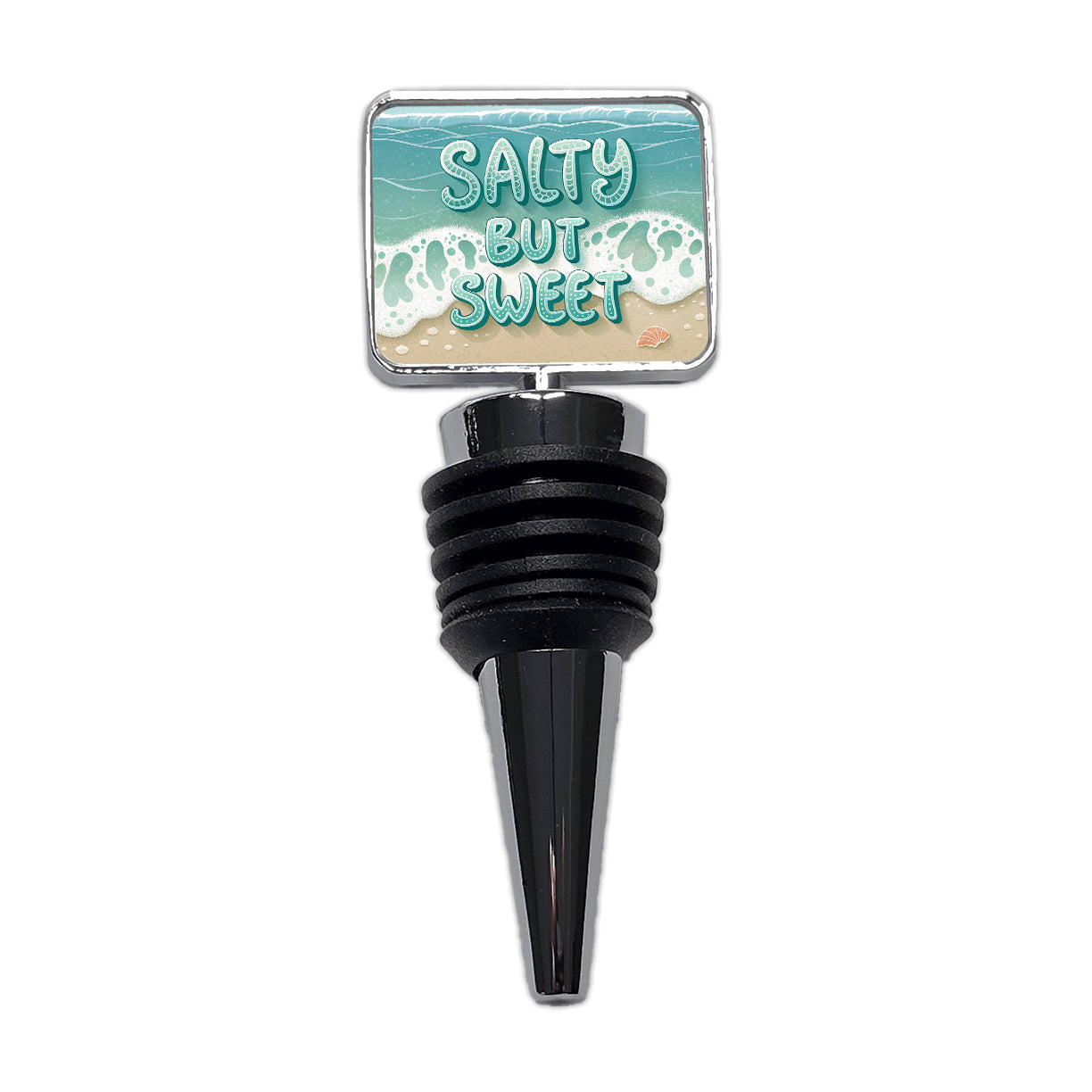 Salty But Sweet Sea Foam Ocean Beach Wine Bottle Stopper