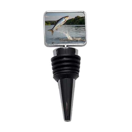 Shad Fish Jumping Fishing Wine Bottle Stopper