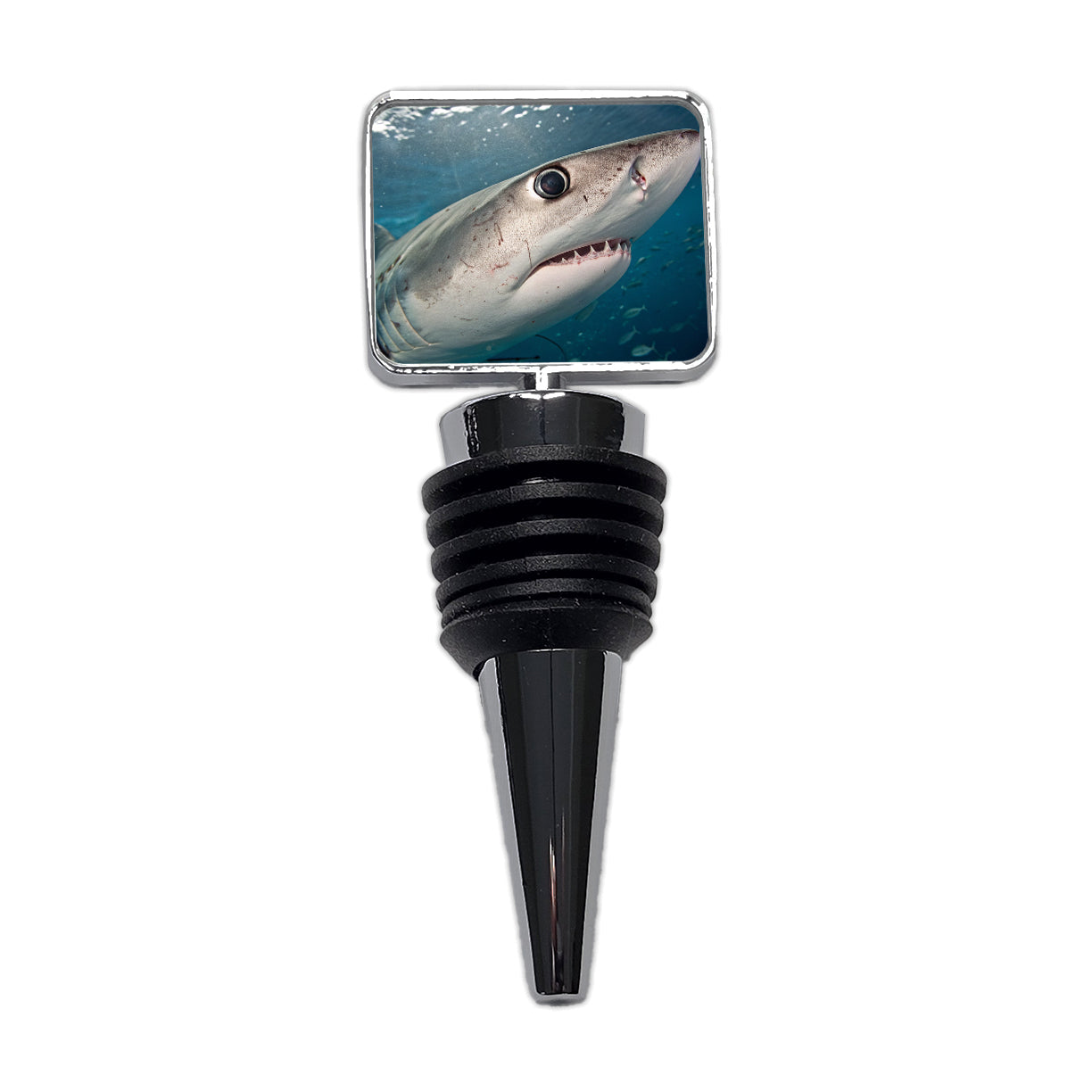 Shark Eye Close Up Ocean Wine Bottle Stopper