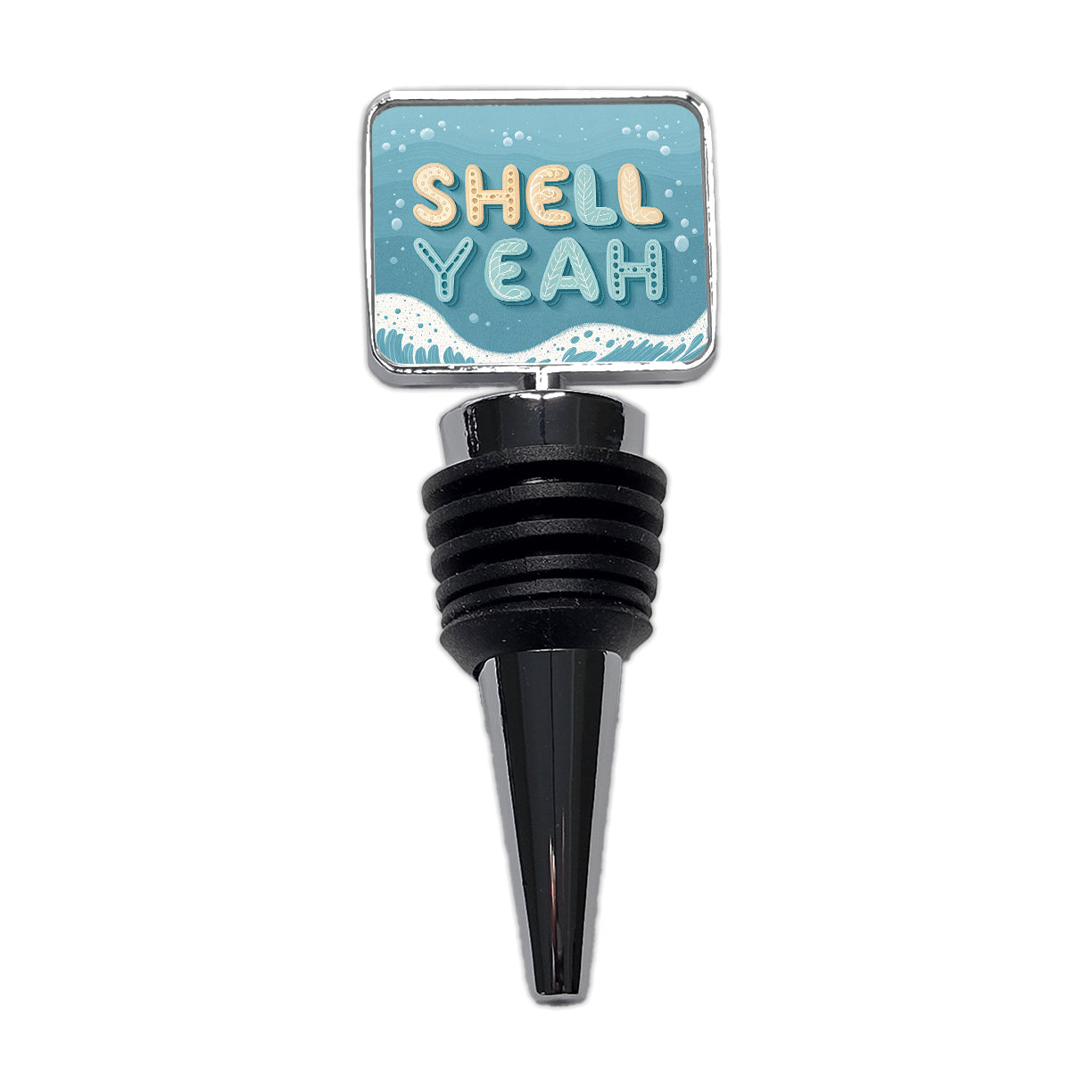 Shell Yeah Sea Foam Ocean Beach Wine Bottle Stopper