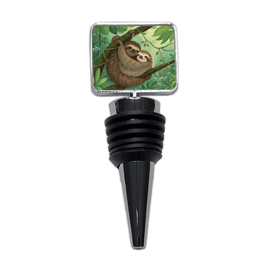 Sloths Hugging Love Wine Bottle Stopper