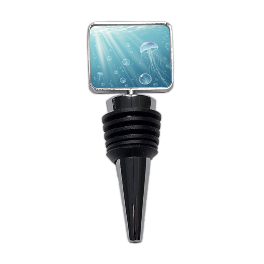 Soft Blue Tones Jellyfish Ocean Sea Wine Bottle Stopper