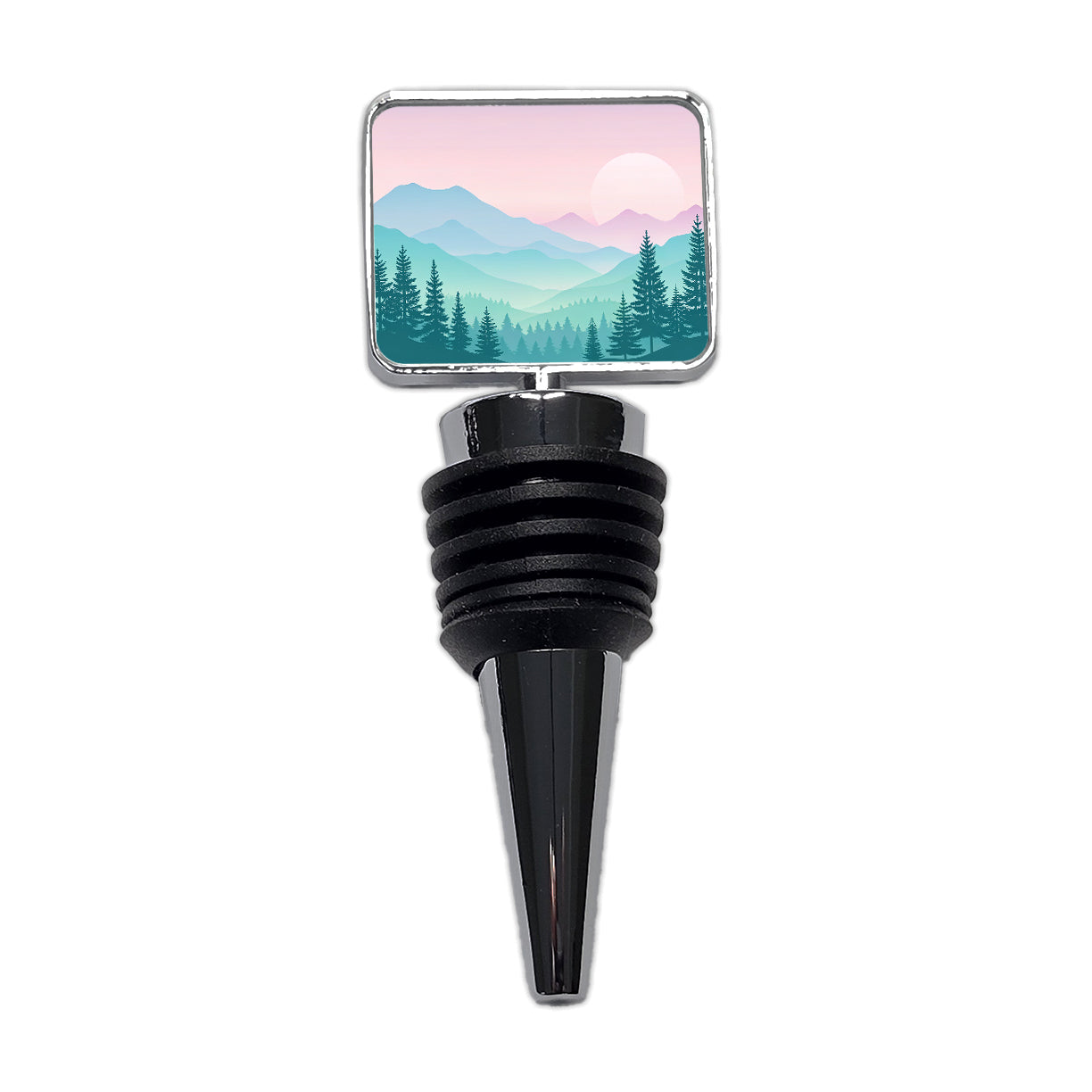 Soft Gradient Pastels Mountains Wine Bottle Stopper