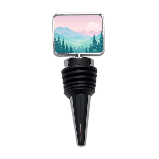 Soft Gradient Pastels Mountains Wine Bottle Stopper