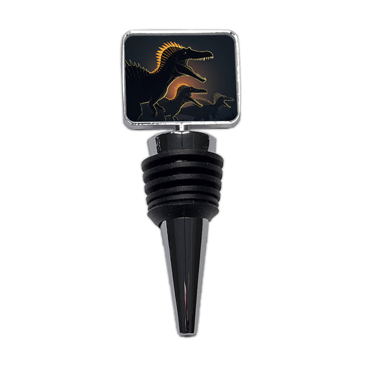 Spinosaurus Silhouettes Night Dinosaurs Wine Bottle Stopper