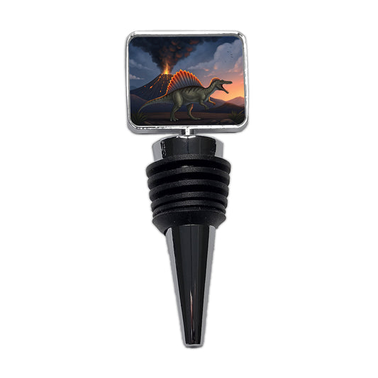 Spinosaurus Volcano Lava Dinosaur Wine Bottle Stopper