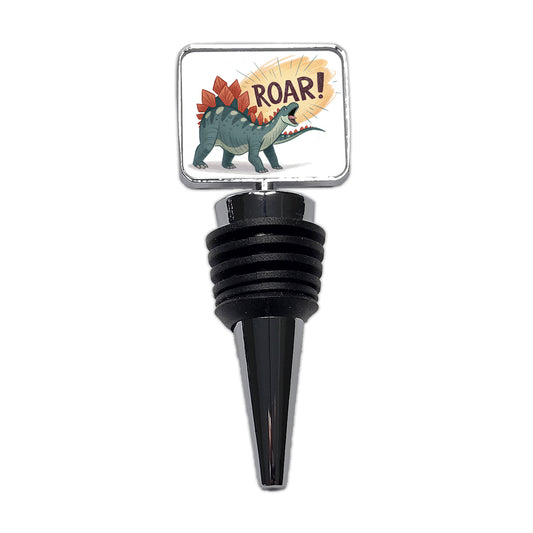 Stegosaurus Roar Dinosaur Wine Bottle Stopper