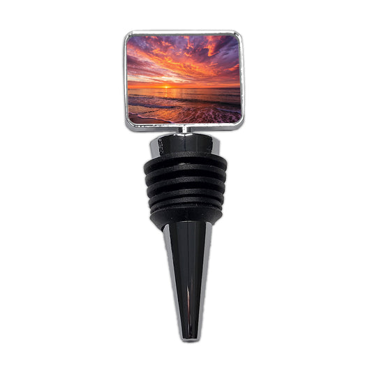 Sunrise Sunset Over The Ocean Wine Bottle Stopper