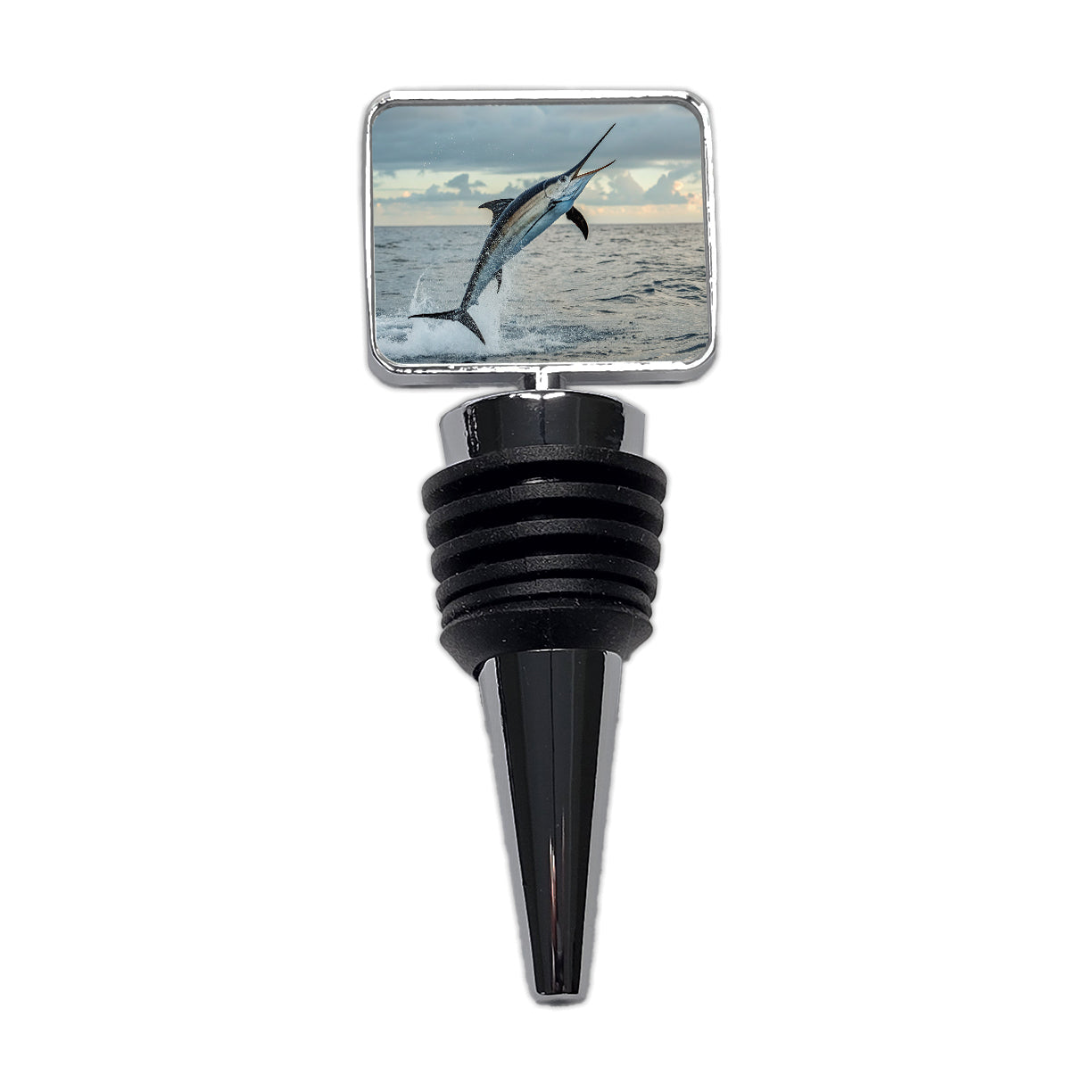 Swordfish Jumping Fishing Wine Bottle Stopper