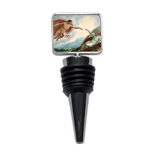 The Creation Of Adam By Michelangelo Inspired Wine Bottle Stopper