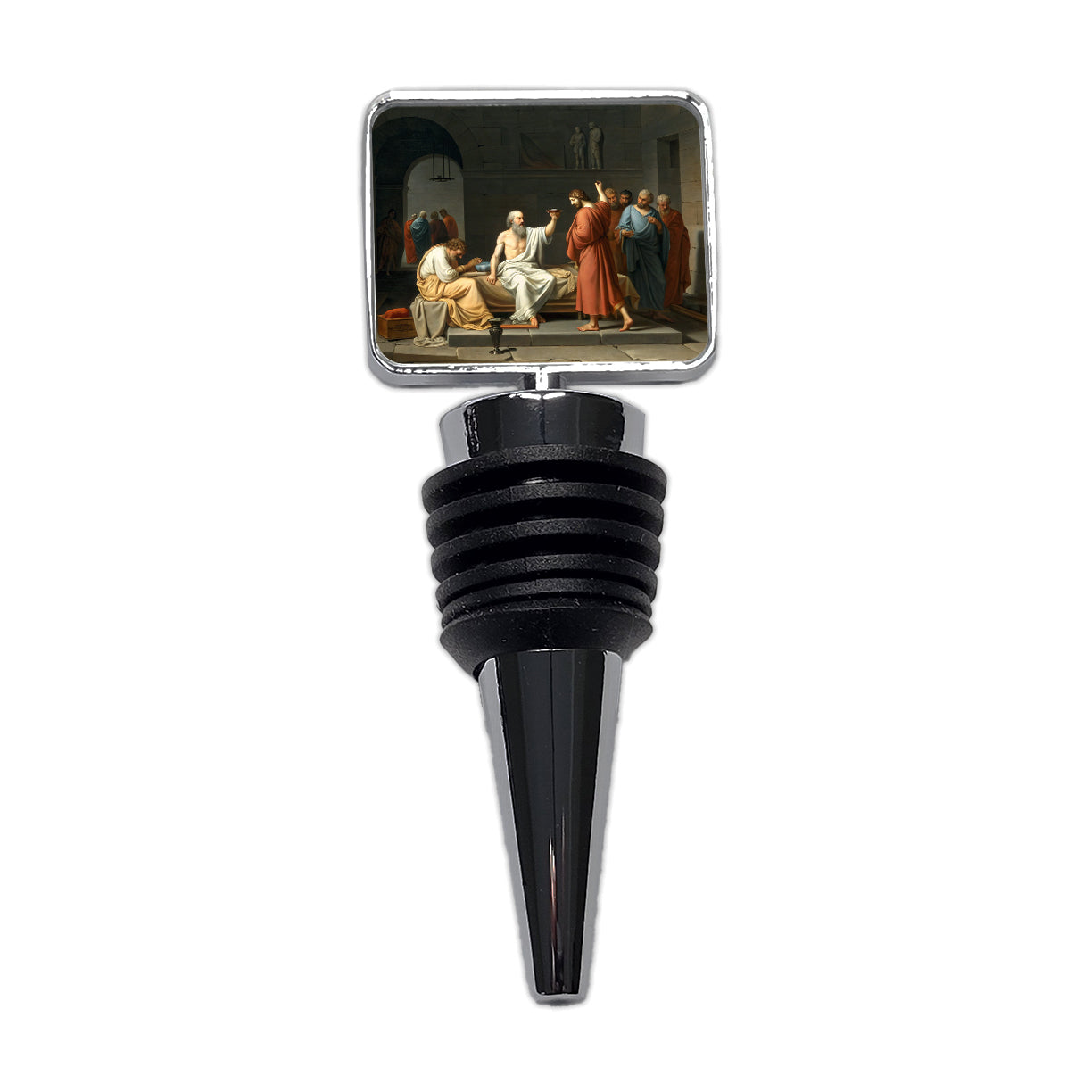 The Death Of Socrates Jacques Louis David Inspired Wine Bottle Stopper