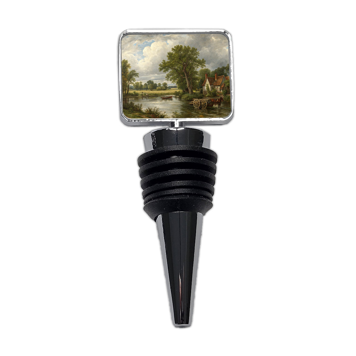 The Hay Wain By John Constable Painting Inspired Wine Bottle Stopper