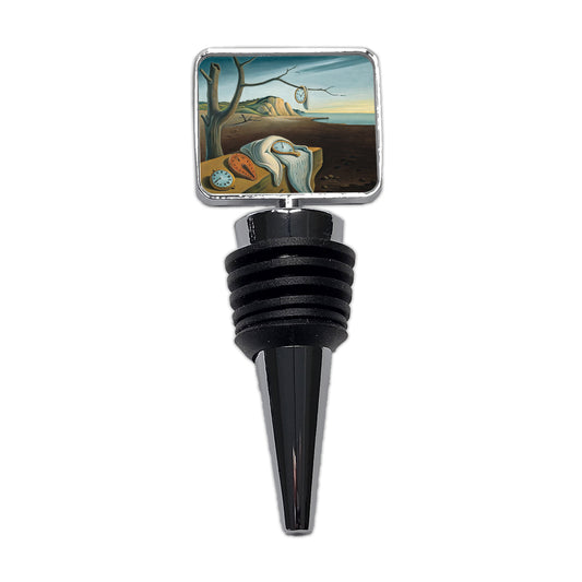 The Persistence Of Memory By Salvador Dali Inspired Clocks Wine Bottle Stopper