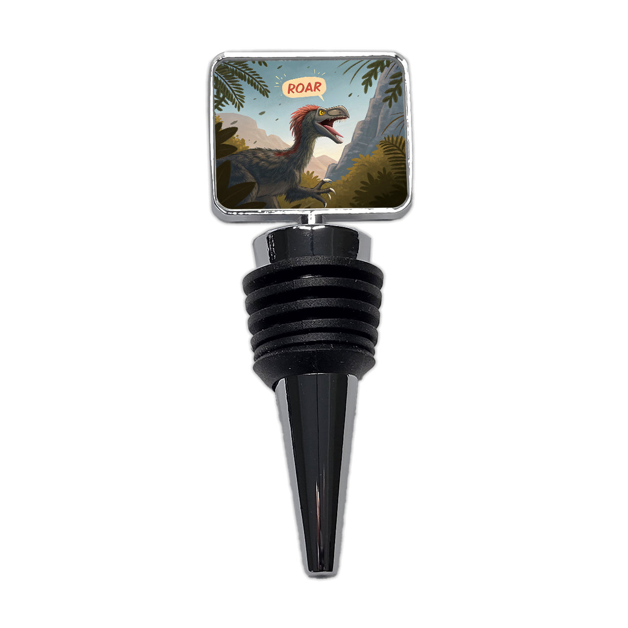 Therizinosaurus Roar Dinosaur Wine Bottle Stopper