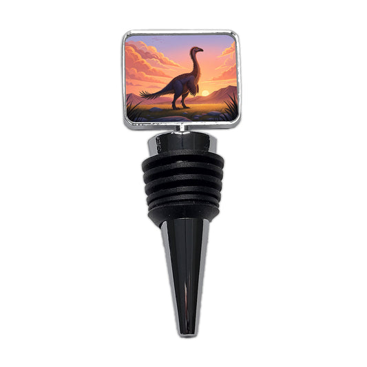 Therizinosaurus Sunset Sunrise Dinosaur Wine Bottle Stopper