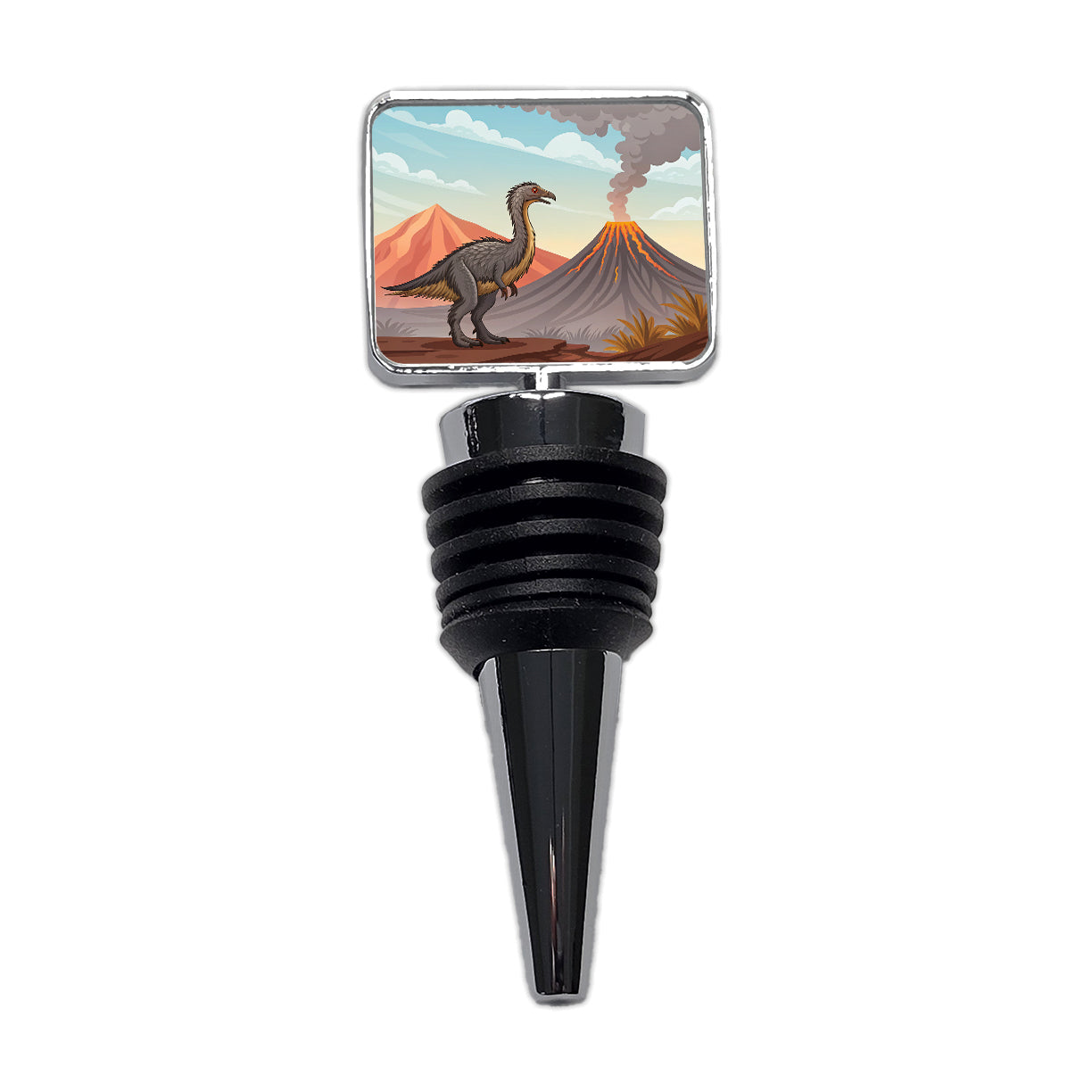 Therizinosaurus Volcano Wine Bottle Stopper