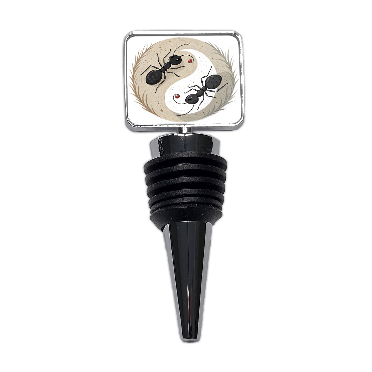 Two Ants Yin Yang Wine Bottle Stopper