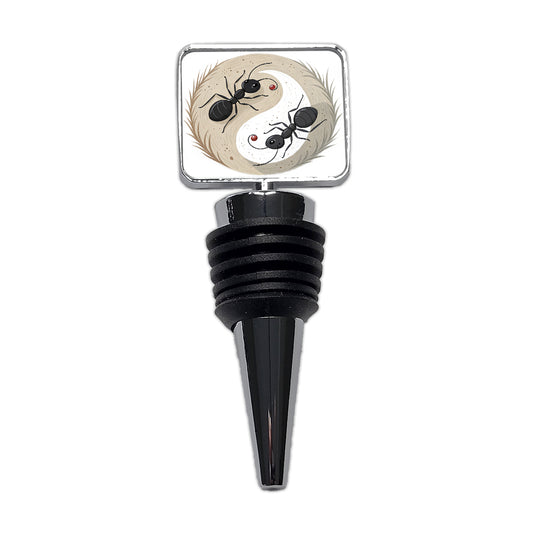 Two Ants Yin Yang Wine Bottle Stopper