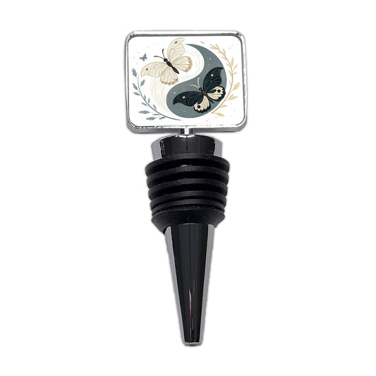 Two Butterflies Yin Yang Wine Bottle Stopper