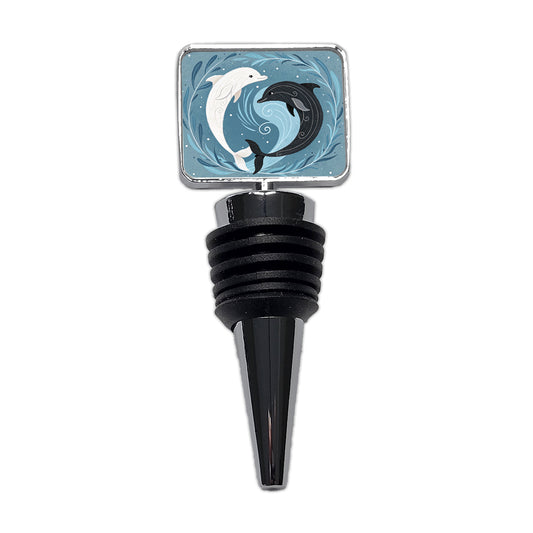 Two Dolphins Yin Yang Wine Bottle Stopper