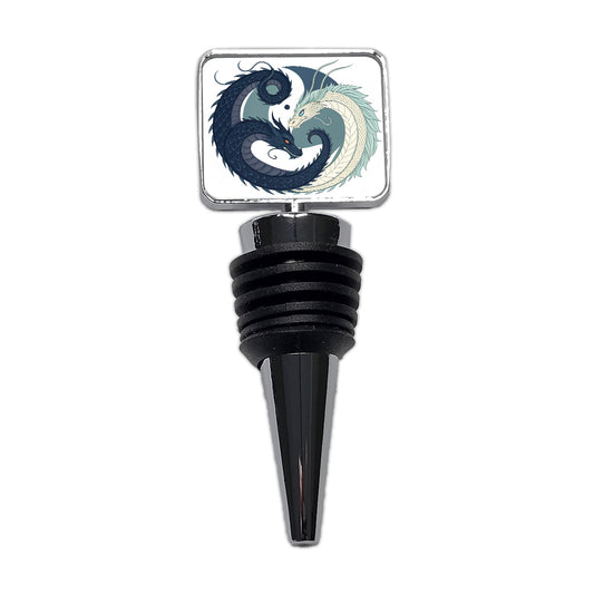 Two Dragons Yin Yang Wine Bottle Stopper