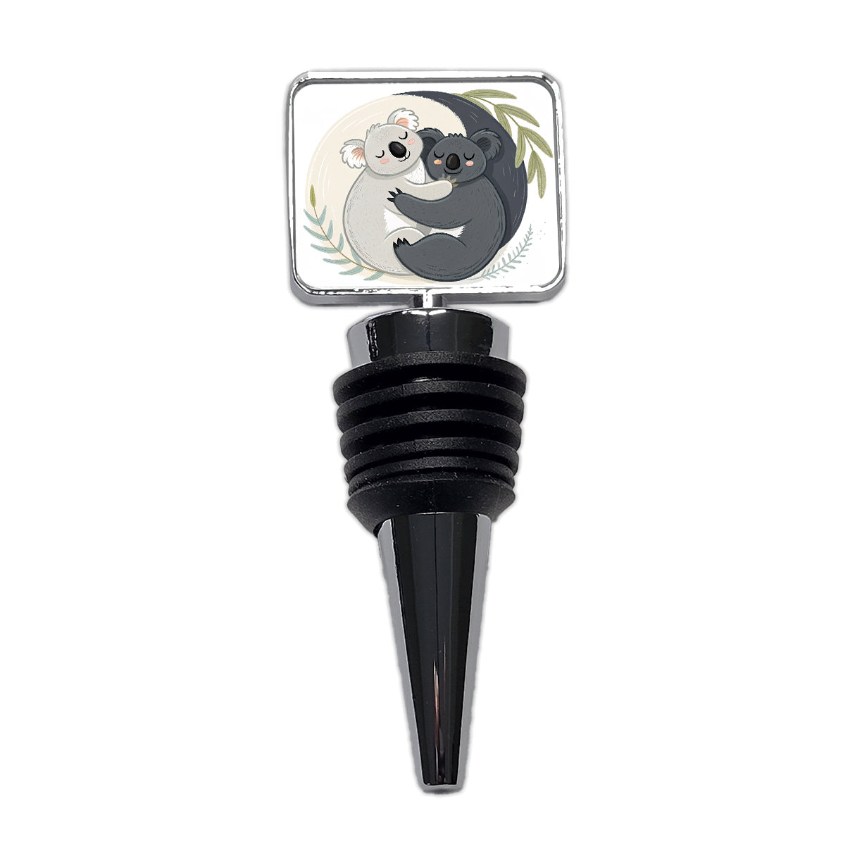 Two Koalas Yin Yang Wine Bottle Stopper