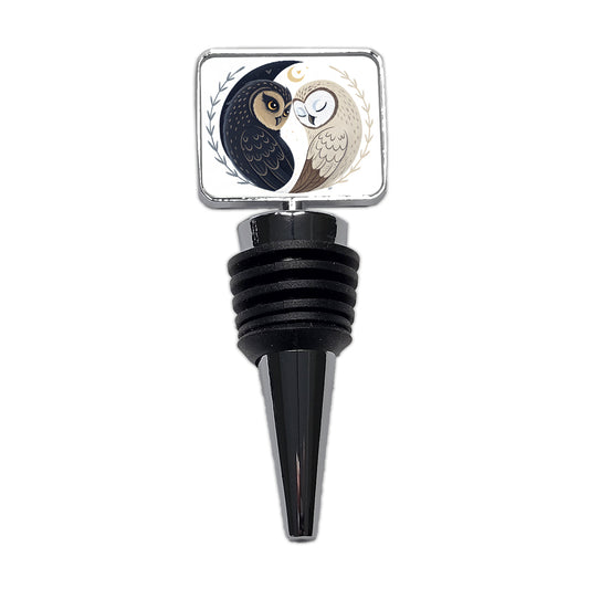 Two Owls Yin Yang Wine Bottle Stopper