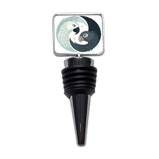 Two Parrots Yin Yang Sweet Wine Bottle Stopper