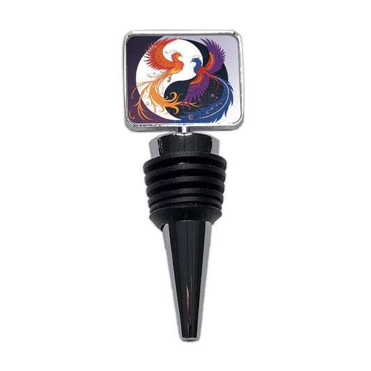 Two Phoenix Yin Yang Wine Bottle Stopper
