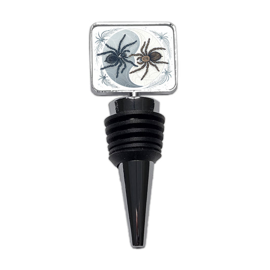 Two Tarantulas Spiders Yin Yang Wine Bottle Stopper