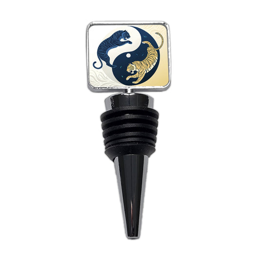Two Tigers Yin Yang Wine Bottle Stopper