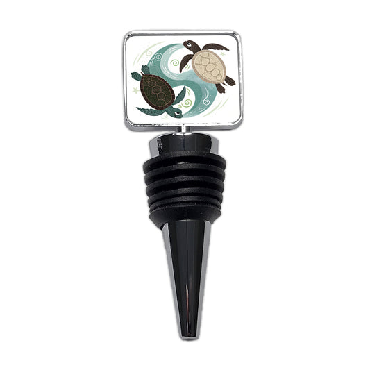 Two Turtles Yin Yang Wine Bottle Stopper