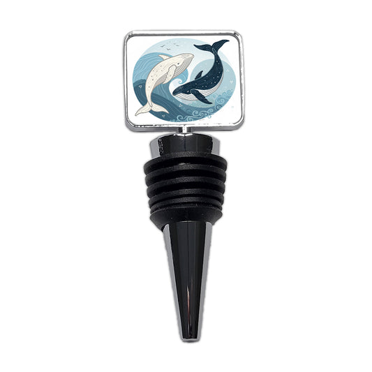 Two Whales Yin Yang Wine Bottle Stopper