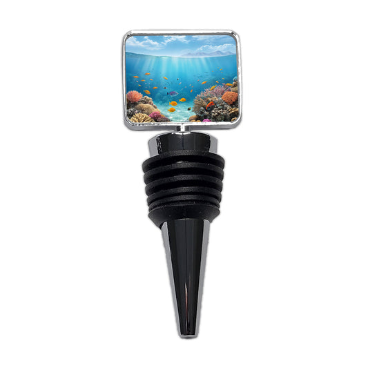 Underwater Scene Tropical Fish Ocean Wine Bottle Stopper