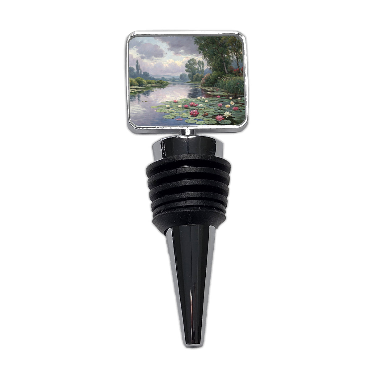 Water Lilies By Claude Monet Inspired Wine Bottle Stopper