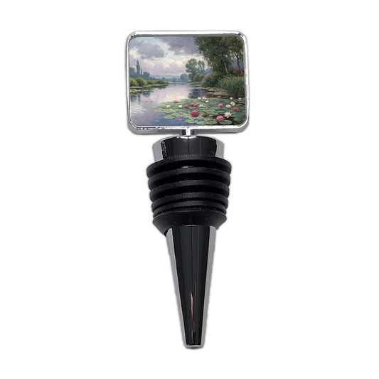 Water Lilies By Claude Monet Inspired Wine Bottle Stopper