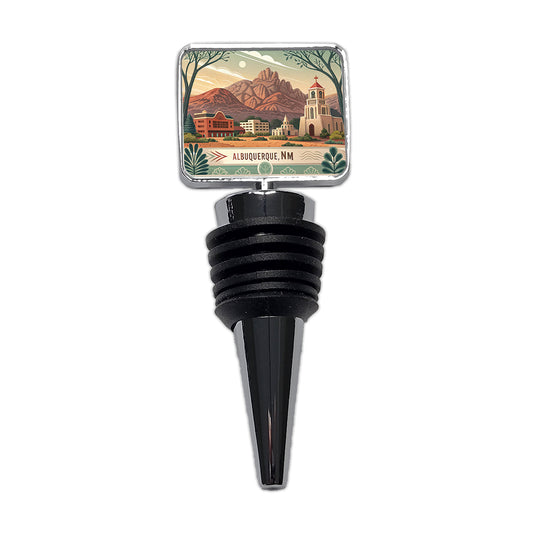 Albuquerque, New Mexico NM Travel City State Stamp Wine Bottle Stopper